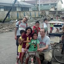 Dr. Alan Koslow providing humanitarian aid after Typhoon Yolanda in the Philippines